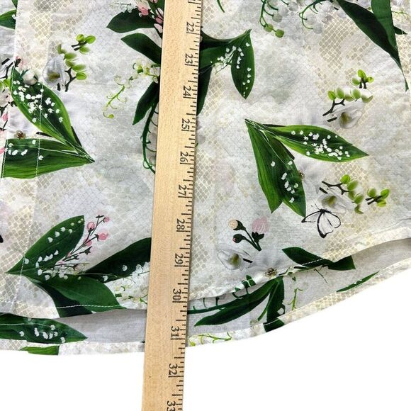 Aqua Blu Australia Carter Resort Shirt Cotton Silk Floral Butterfly Sz XL NWT - Picture 12 of 13